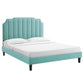 Colette Queen Performance Velvet Platform Bed By Modway - MOD-6585 | Beds | Modishstore - 49