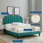 Colette Queen Performance Velvet Platform Bed By Modway - MOD-6585 | Beds | Modishstore - 105