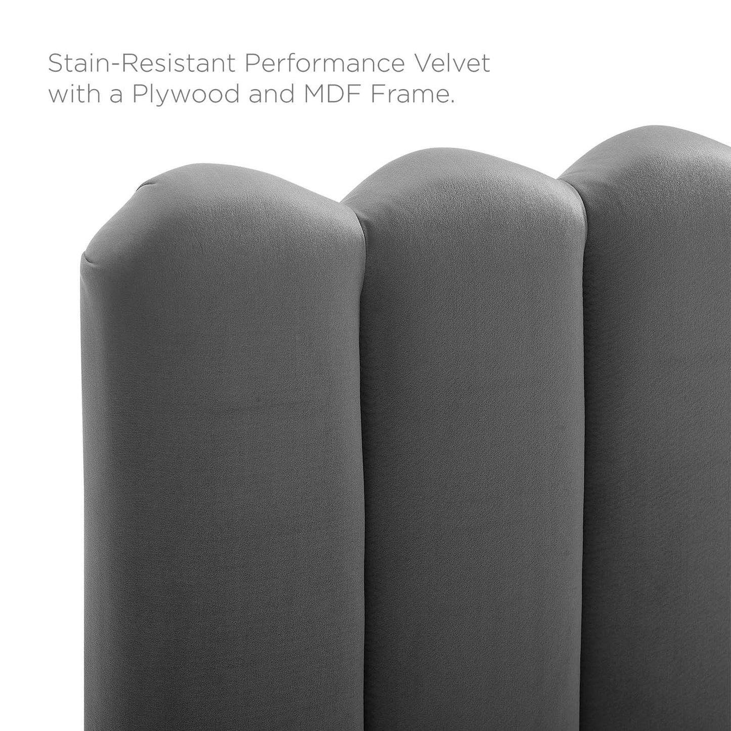 Reagan Queen Performance Velvet Platform Bed By Modway - MOD-6586 | Beds | Modishstore - 7