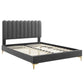 Reagan Queen Performance Velvet Platform Bed By Modway - MOD-6586 | Beds | Modishstore - 10