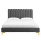 Reagan Queen Performance Velvet Platform Bed By Modway - MOD-6586 | Beds | Modishstore - 12