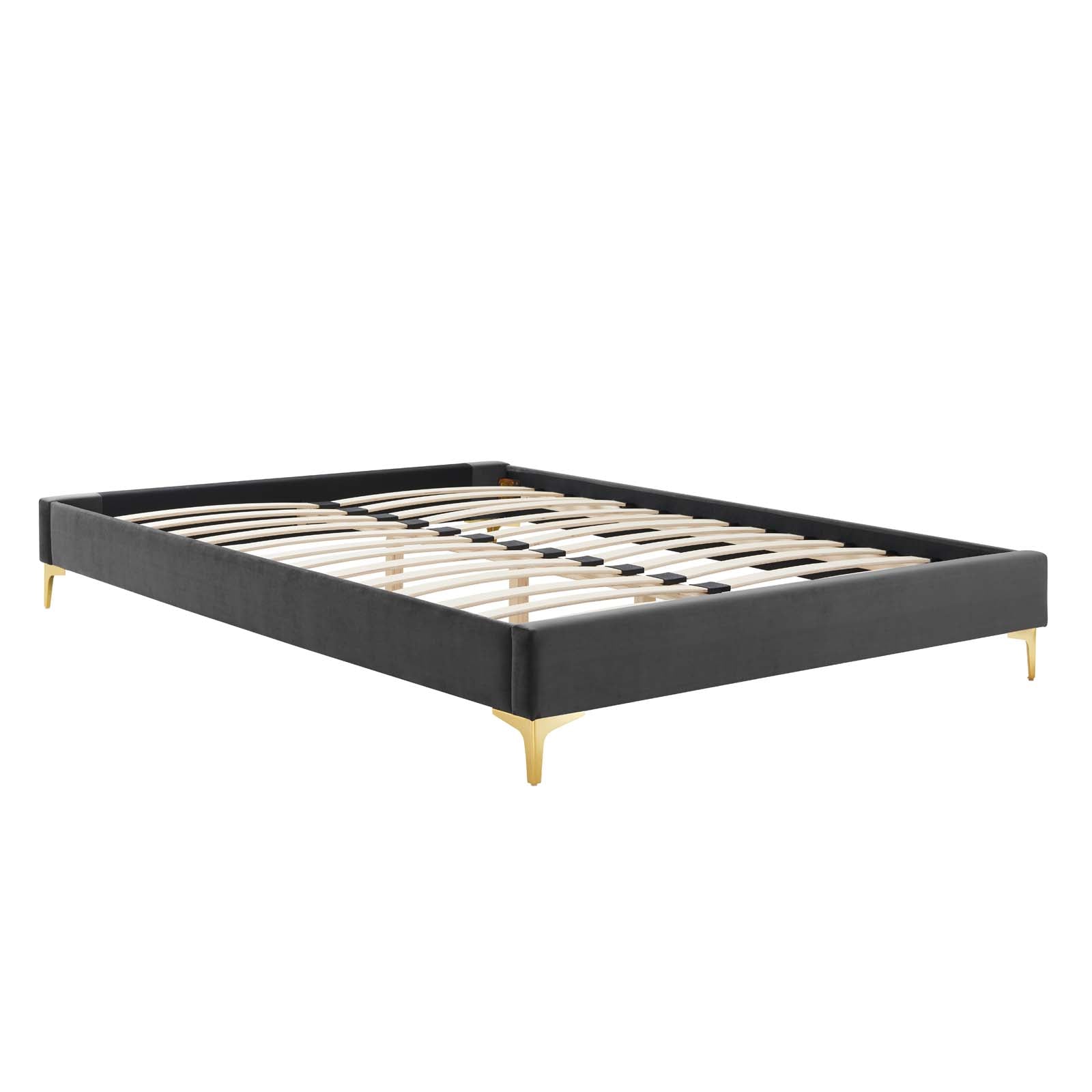 Reagan Queen Performance Velvet Platform Bed By Modway - MOD-6586 | Beds | Modishstore - 15