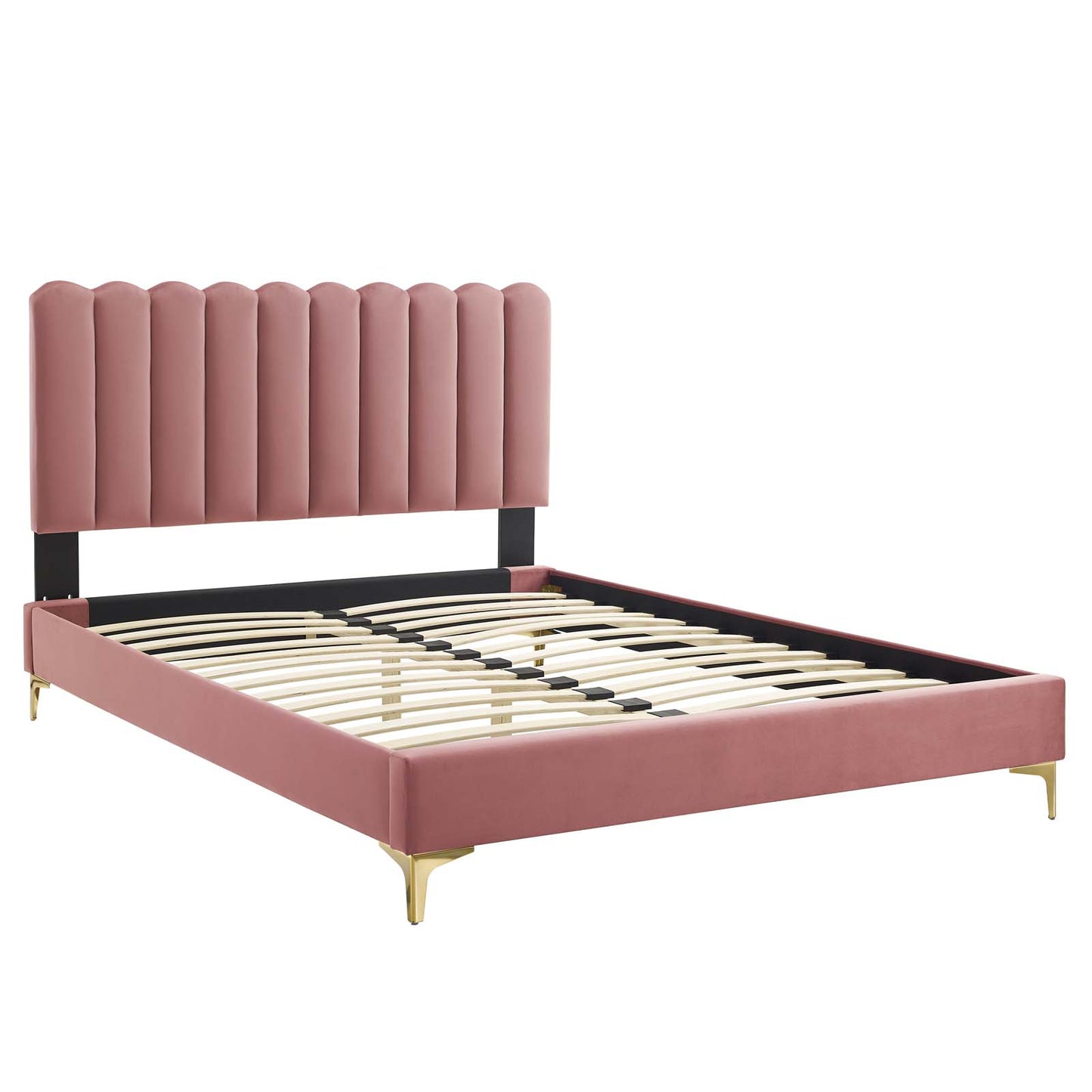 Reagan Queen Performance Velvet Platform Bed By Modway - MOD-6586 | Beds | Modishstore - 26