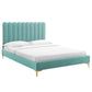 Reagan Queen Performance Velvet Platform Bed By Modway - MOD-6586 | Beds | Modishstore - 49