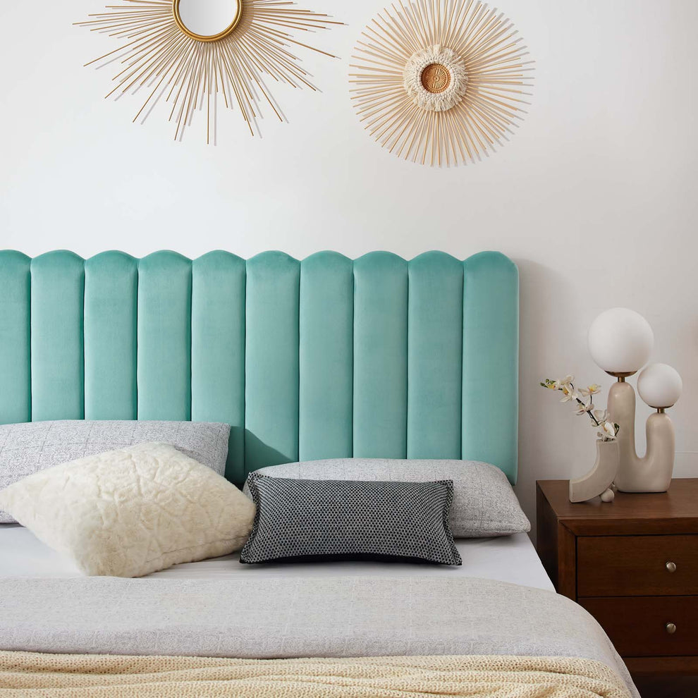 Reagan Queen Performance Velvet Platform Bed By Modway - MOD-6586 | Beds | Modishstore - 56