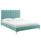 Reagan Queen Performance Velvet Platform Bed By Modway - MOD-6586 | Beds | Modishstore - 49