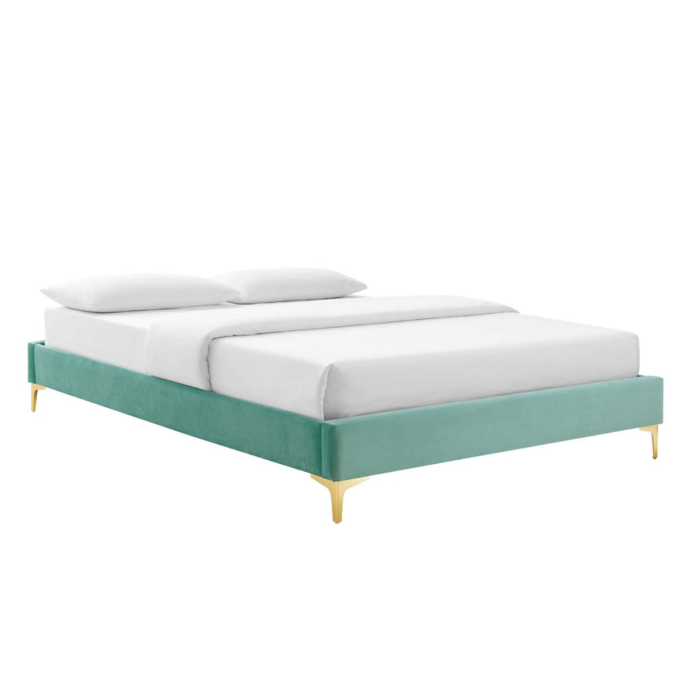 Reagan Queen Performance Velvet Platform Bed By Modway - MOD-6586 | Beds | Modishstore - 62