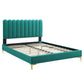 Reagan Queen Performance Velvet Platform Bed By Modway - MOD-6586 | Beds | Modishstore - 90