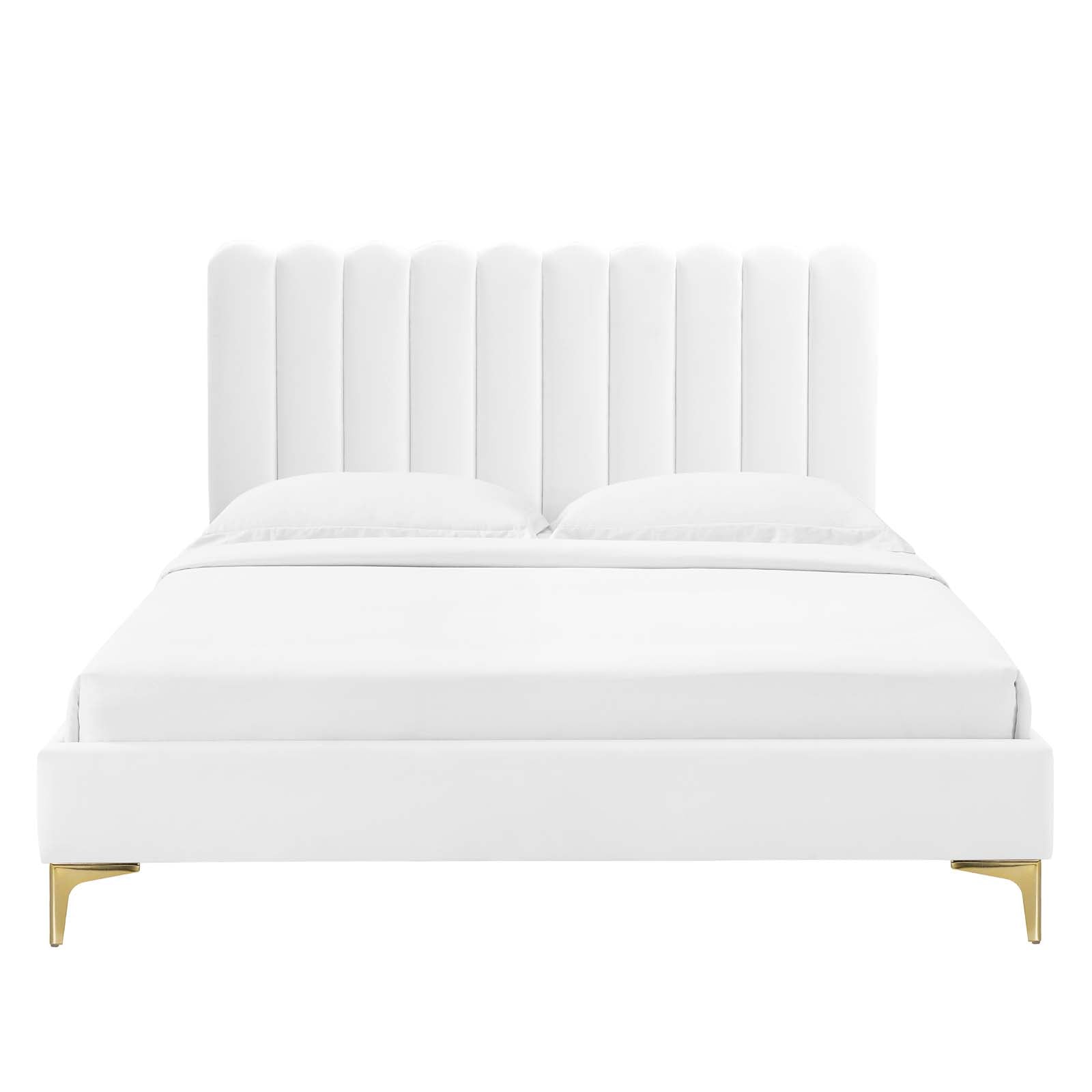 Reagan Queen Performance Velvet Platform Bed By Modway - MOD-6586 | Beds | Modishstore - 108