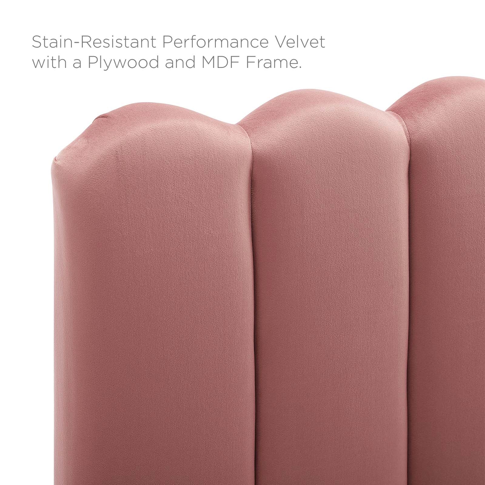 Reagan Queen Performance Velvet Platform Bed By Modway - MOD-6588 | Beds | Modishstore - 22