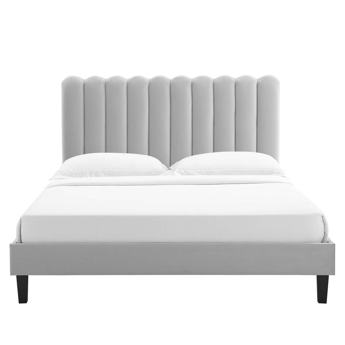 Reagan Queen Performance Velvet Platform Bed By Modway - MOD-6588 | Beds | Modishstore - 44