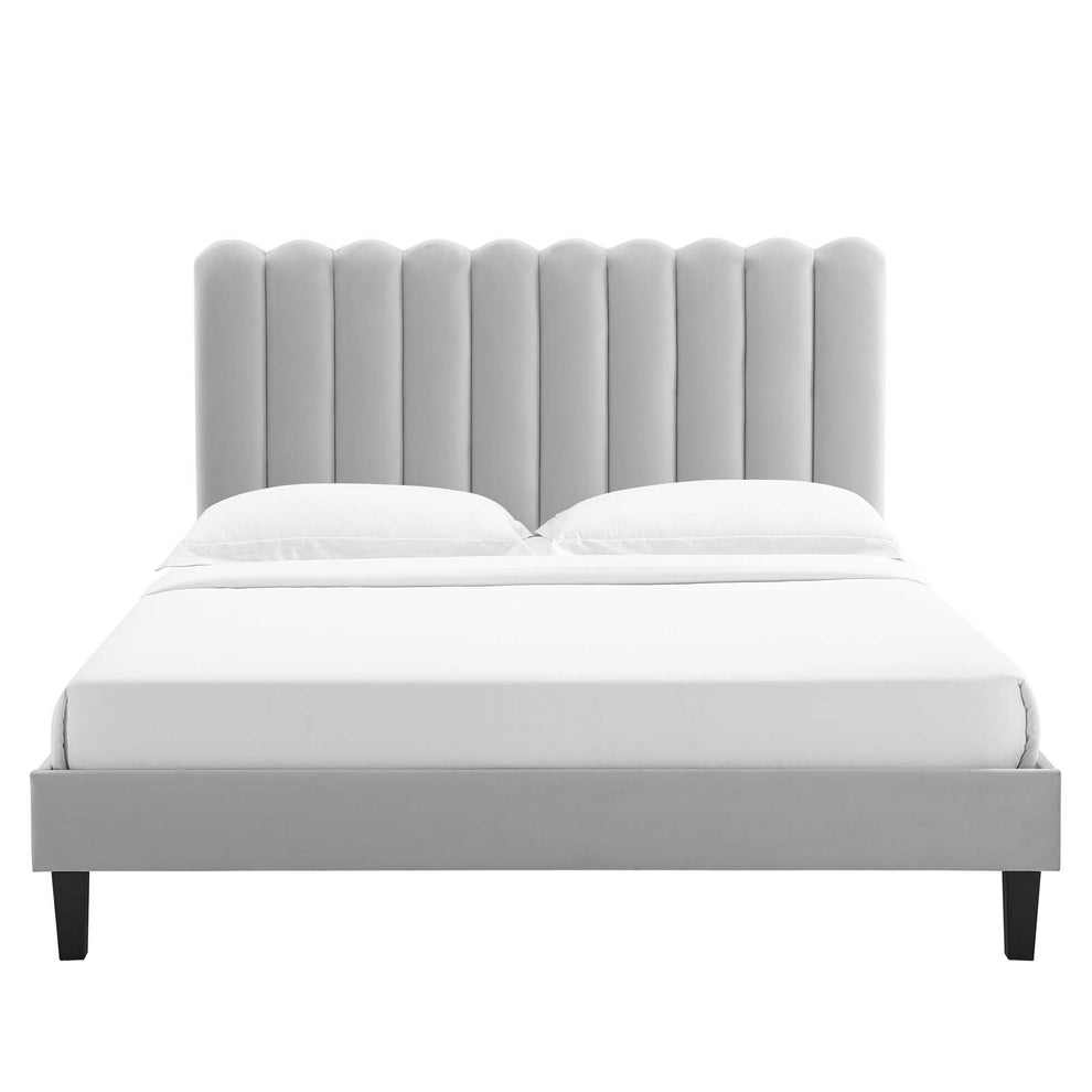 Reagan Queen Performance Velvet Platform Bed By Modway - MOD-6588 | Beds | Modishstore - 44