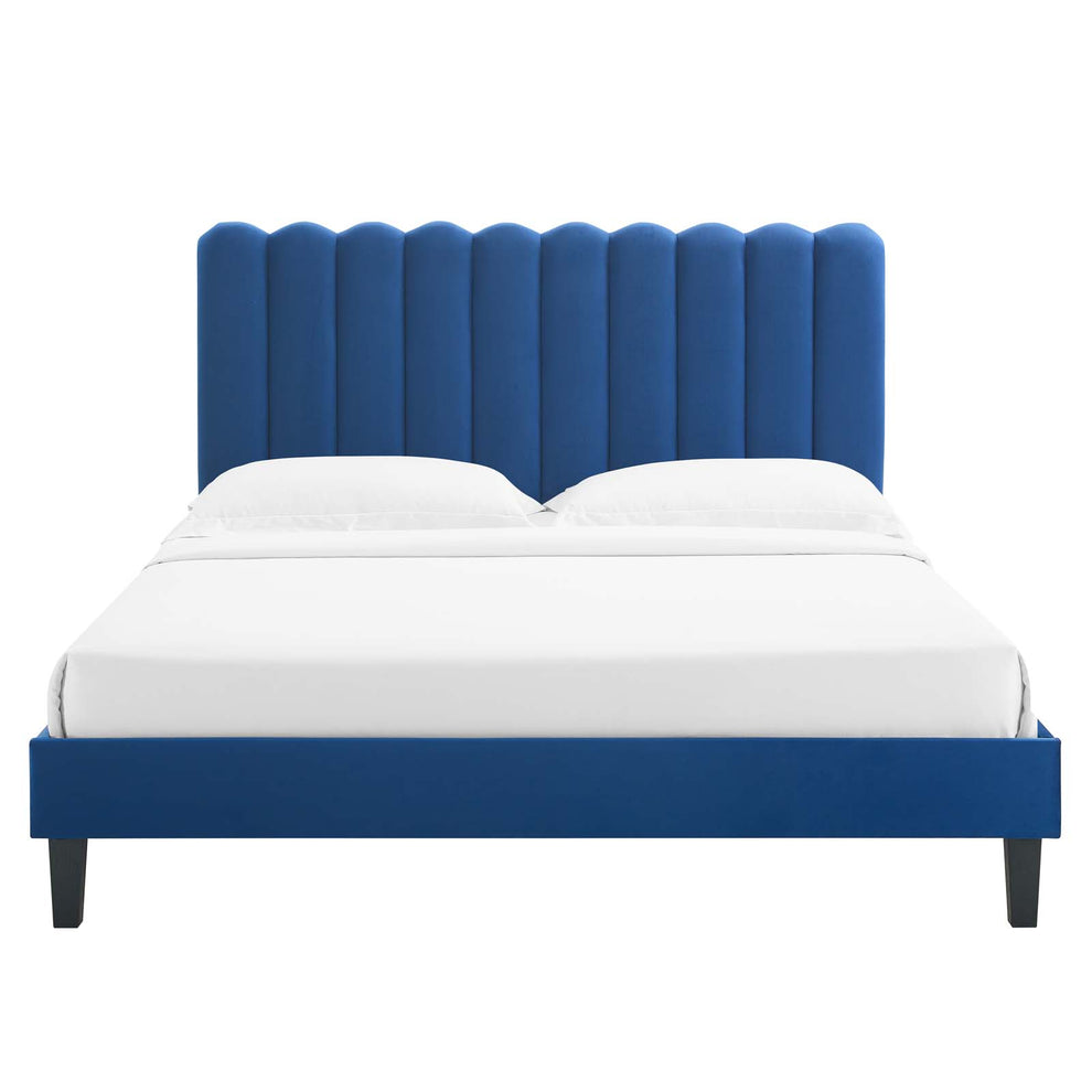 Reagan Queen Performance Velvet Platform Bed By Modway - MOD-6588 | Beds | Modishstore - 76