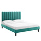 Reagan Queen Performance Velvet Platform Bed By Modway - MOD-6588 | Beds | Modishstore - 81