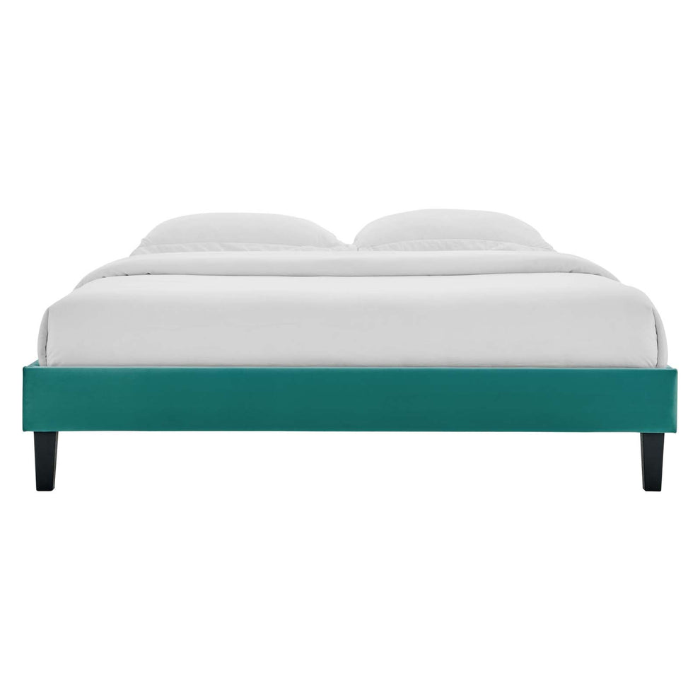 Reagan Queen Performance Velvet Platform Bed By Modway - MOD-6588 | Beds | Modishstore - 96