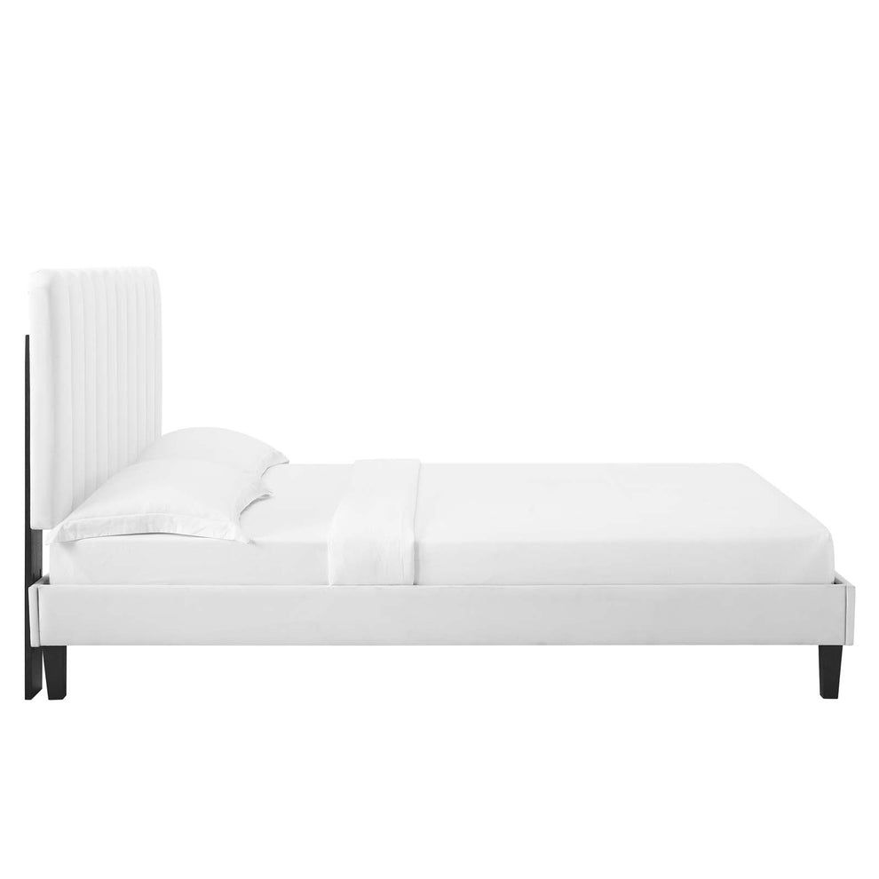 Reagan Queen Performance Velvet Platform Bed By Modway - MOD-6588 | Beds | Modishstore - 107