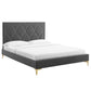 Kendall Performance Velvet Queen Bed By Modway - MOD-6589-CHA | Beds |  Modishstore - 2