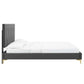Kendall Performance Velvet Queen Bed By Modway - MOD-6589-CHA | Beds |  Modishstore - 5