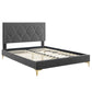 Kendall Performance Velvet Queen Bed By Modway - MOD-6589-CHA | Beds |  Modishstore - 6