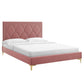 Kendall Performance Velvet Queen Bed By Modway - MOD-6589-CHA | Beds |  Modishstore - 12