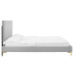 Kendall Performance Velvet Queen Bed By Modway - MOD-6589-CHA | Beds |  Modishstore - 27