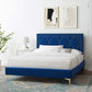 Kendall Performance Velvet Queen Bed By Modway - MOD-6589-CHA | Beds |  Modishstore - 48
