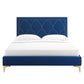 Kendall Performance Velvet Queen Bed By Modway - MOD-6589-CHA | Beds |  Modishstore - 52