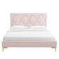 Kendall Performance Velvet Queen Bed By Modway - MOD-6589-CHA | Beds |  Modishstore - 63