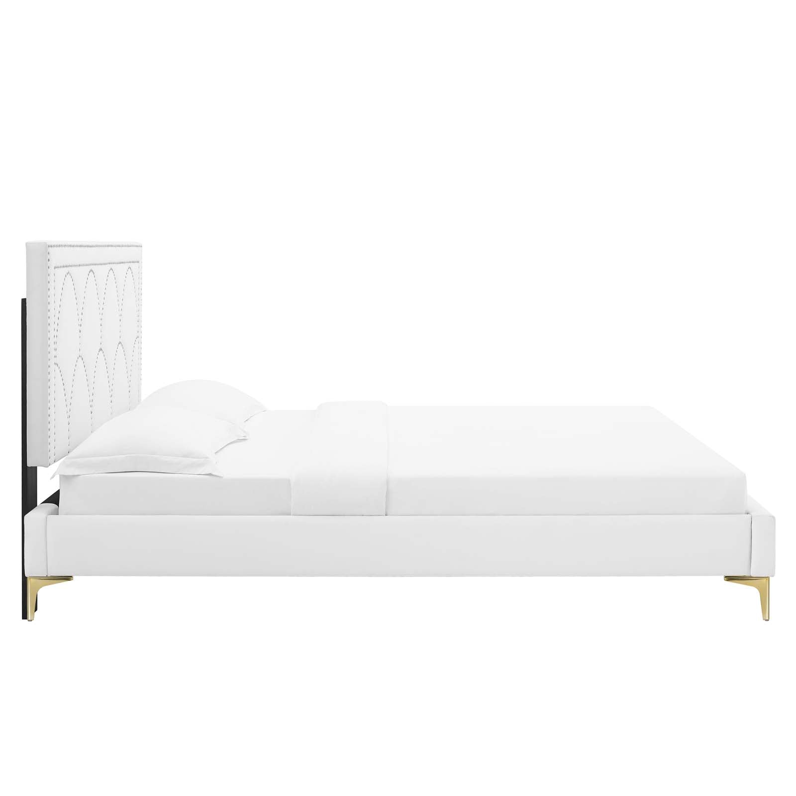 Kendall Performance Velvet Queen Bed By Modway - MOD-6589-CHA | Beds |  Modishstore - 82