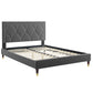 Kendall Performance Velvet Queen Bed By Modway - MOD-6590-CHA | Beds |  Modishstore - 6