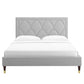 Kendall Performance Velvet Queen Bed By Modway - MOD-6590-CHA | Beds |  Modishstore - 30