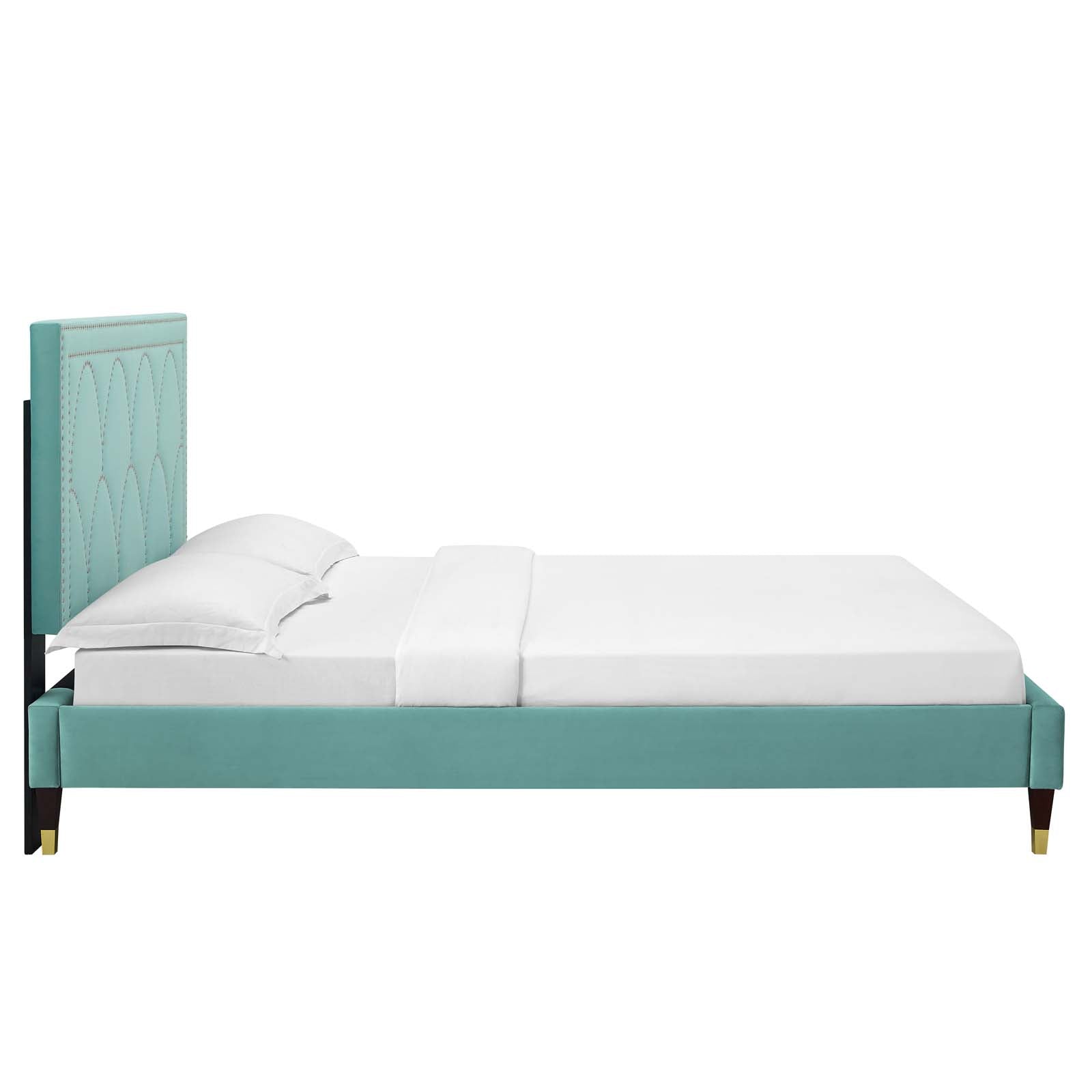 Kendall Performance Velvet Queen Bed By Modway - MOD-6590-CHA | Beds |  Modishstore - 38
