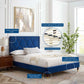 Kendall Performance Velvet Queen Bed By Modway - MOD-6590-CHA | Beds |  Modishstore - 47