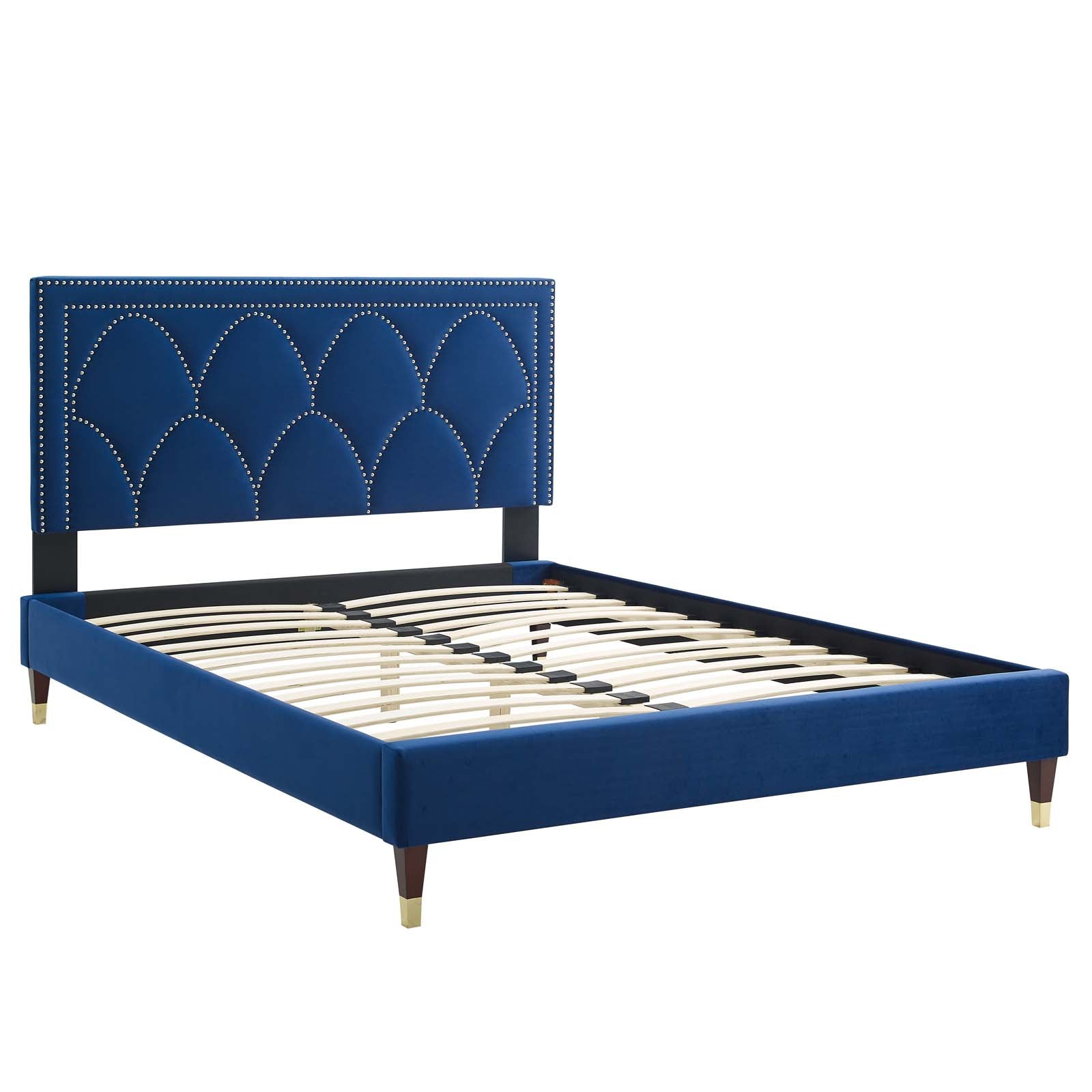 Kendall Performance Velvet Queen Bed By Modway - MOD-6590-CHA | Beds |  Modishstore - 50