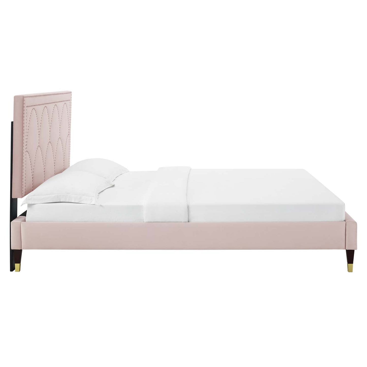 Kendall Performance Velvet Queen Bed By Modway - MOD-6590-CHA | Beds |  Modishstore - 60