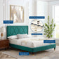 Kendall Performance Velvet Queen Bed By Modway - MOD-6590-CHA | Beds |  Modishstore - 69