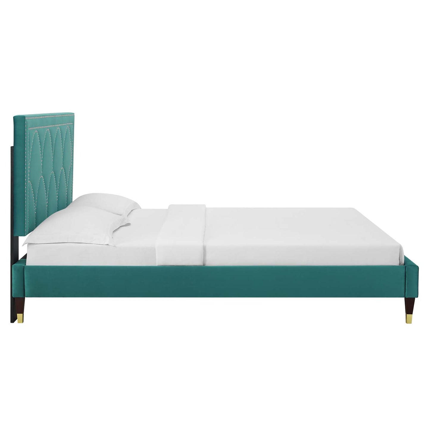 Kendall Performance Velvet Queen Bed By Modway - MOD-6590-CHA | Beds |  Modishstore - 71