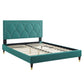 Kendall Performance Velvet Queen Bed By Modway - MOD-6590-CHA | Beds |  Modishstore - 72