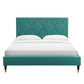 Kendall Performance Velvet Queen Bed By Modway - MOD-6590-CHA | Beds |  Modishstore - 74