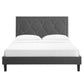 Kendall Performance Velvet Queen Bed By Modway - MOD-6591-CHA | Beds |  Modishstore - 8