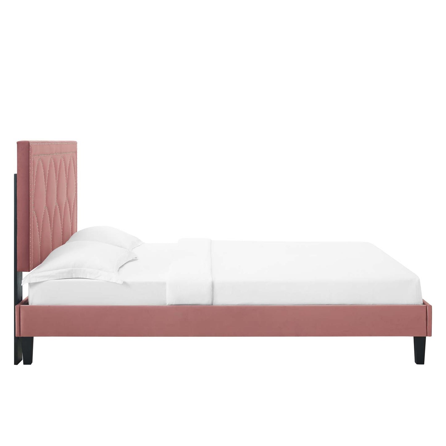 Kendall Performance Velvet Queen Bed By Modway - MOD-6591-CHA | Beds |  Modishstore - 16