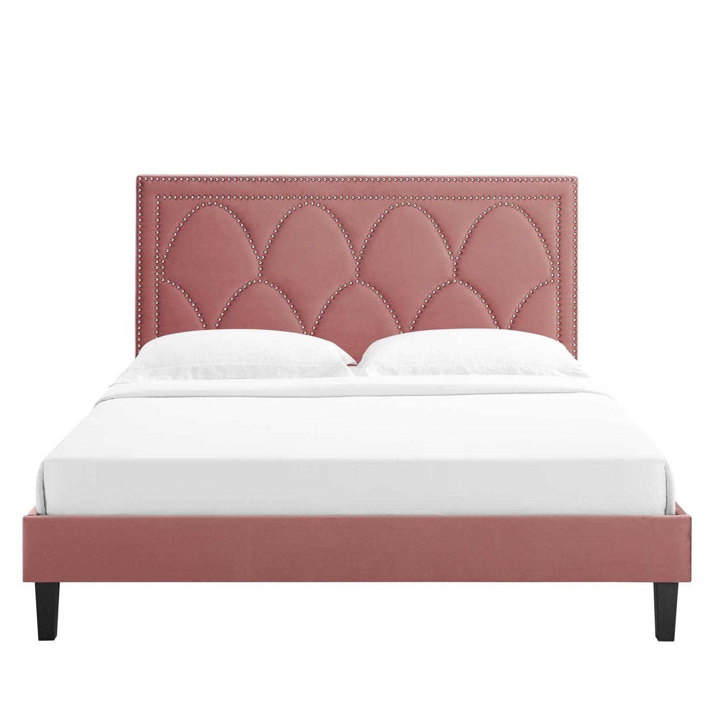 Kendall Performance Velvet Queen Bed By Modway - MOD-6591-CHA | Beds |  Modishstore - 19