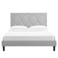 Kendall Performance Velvet Queen Bed By Modway - MOD-6591-CHA | Beds |  Modishstore - 30