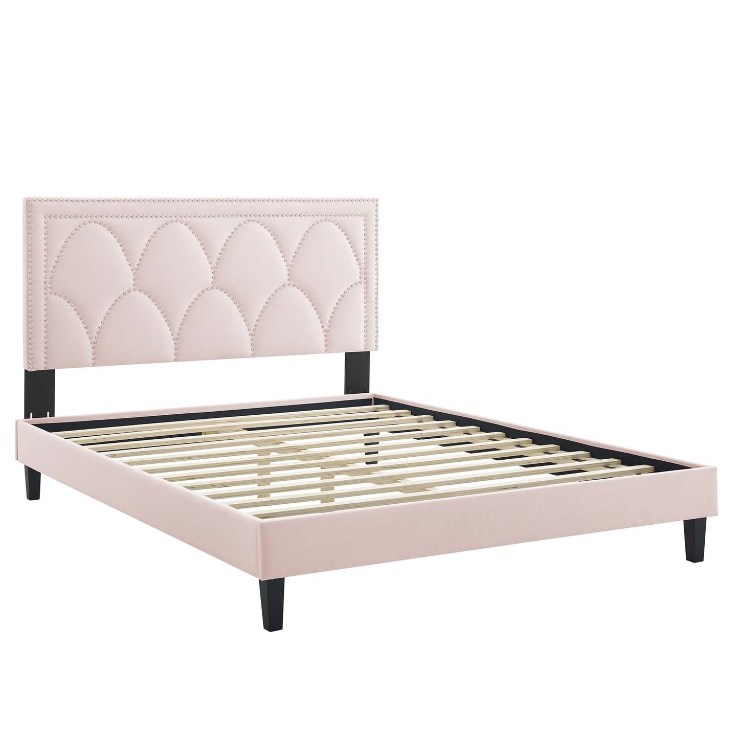 Kendall Performance Velvet Queen Bed By Modway - MOD-6591-CHA | Beds |  Modishstore - 61
