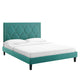 Kendall Performance Velvet Queen Bed By Modway - MOD-6591-CHA | Beds |  Modishstore - 67