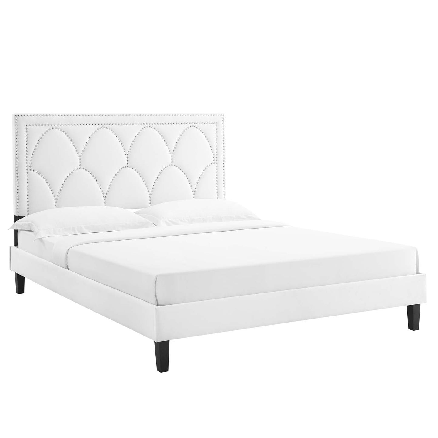 Kendall Performance Velvet Queen Bed By Modway - MOD-6591-CHA | Beds |  Modishstore - 78