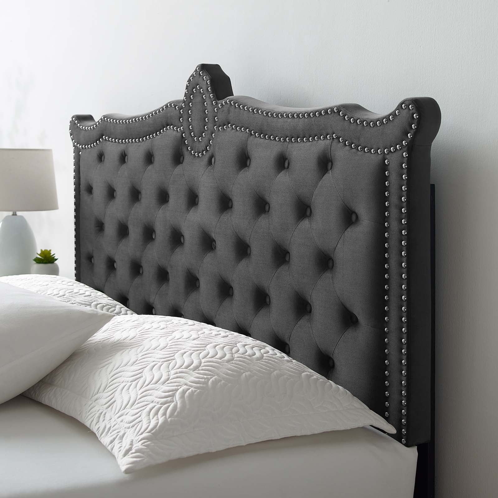 Clara Performance Velvet Queen Platform Bed By Modway - MOD-6592 | Beds | Modishstore - 9