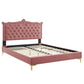 Clara Performance Velvet Queen Platform Bed By Modway - MOD-6592 | Beds | Modishstore - 17
