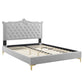 Clara Performance Velvet Queen Platform Bed By Modway - MOD-6592 | Beds | Modishstore - 28