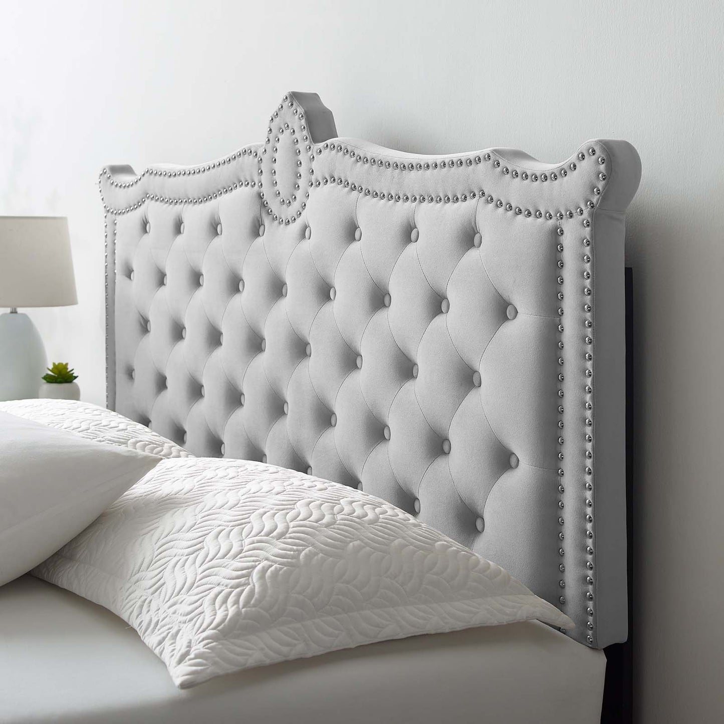 Clara Performance Velvet Queen Platform Bed By Modway - MOD-6592 | Beds | Modishstore - 31